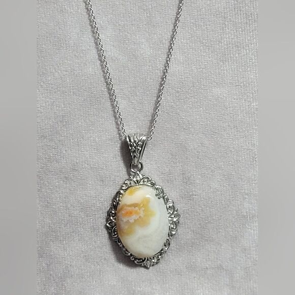 Crazy Lace Agate Pendant Necklace - Picture 2 of 14